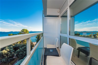 Hotel Pinija - Chorvatsko, Petrčane, Hotel Pinija- pokoj typu Preimum, balkon, moře